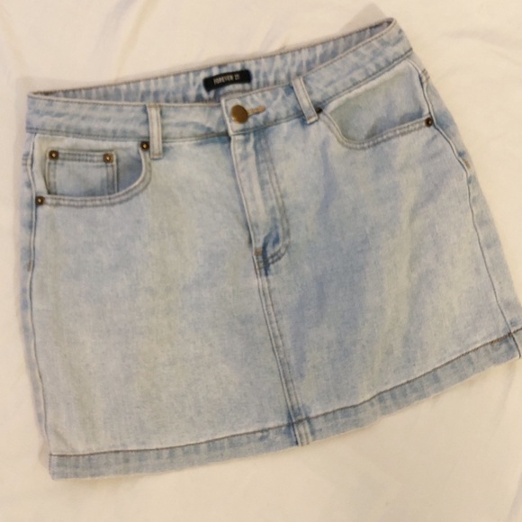 Forever 21 Pale jean skirt - Picture 1 of 5